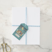 Gift Tag Ramadhan Blue Cute Geschenkanhänger (Mit Garn)