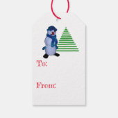 Gift Tag - Snowman and Tree Geschenkanhänger (Rückseite)