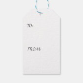 GIFT TAG WILLIAM MORRIS CUSTOM INITIAL GESCHENKANHÄNGER (Rückseite)