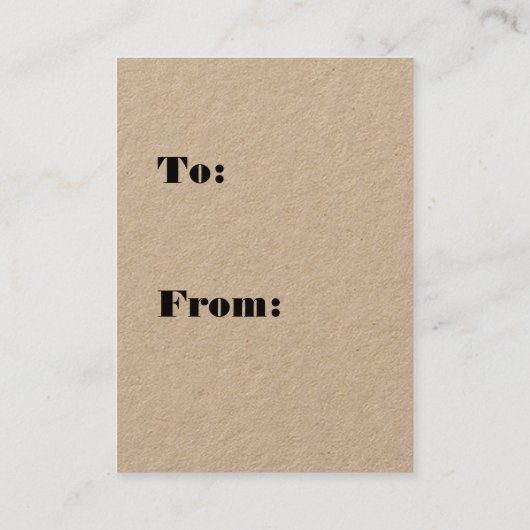 Gift Tags (Rückseite)