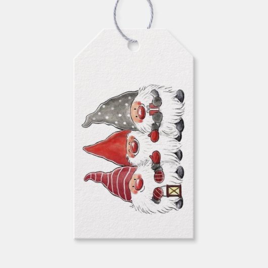 Gift Tags - Drei Weihnachtsgnomen Geschenkanhänger (Vorderseite)