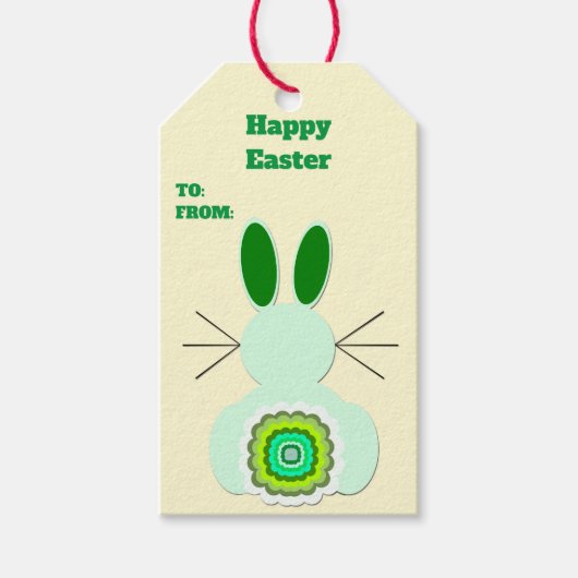 Gift-Tags für Grüne Ostern Geschenkanhänger (Vorderseite)