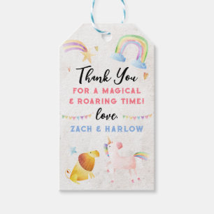 Gift-Tags für Löwen und Einhorn-Gastgeschenk Geschenkanhänger