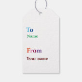 Gift Tags - Mehrfarbige Flimingos Geschenkanhänger (Rückseite)