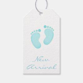 Gift Tags - Neue Ankunft (grün/blau) Geschenkanhänger