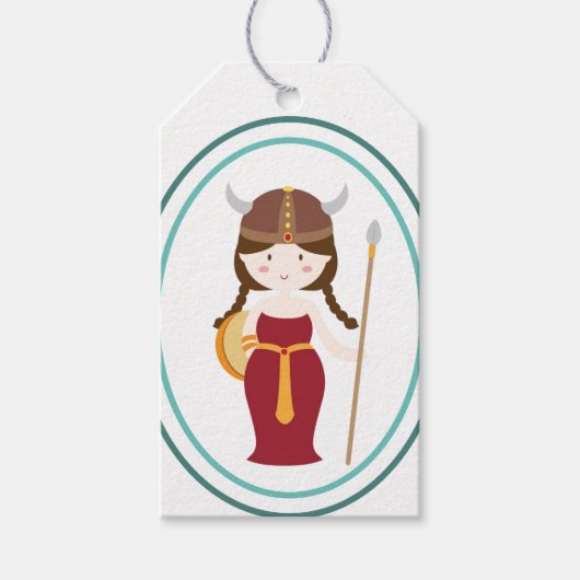 Gift Tags - Viking Kriegerprinzessin Geschenkanhänger (Vorderseite)