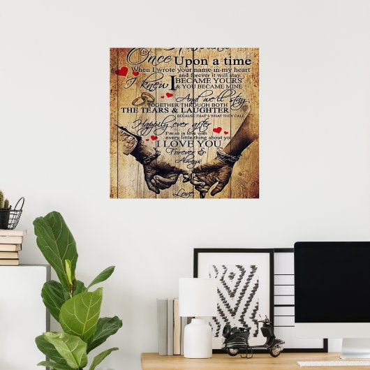 Gift To My Husband | Lovely Husband Letter | Poster (Heimbüro)