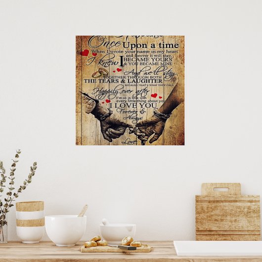 Gift To My Husband | Lovely Husband Letter | Poster (Küche)