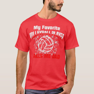 Gift Vater mein Lieblings-Volleyball-Spieler ruft T-Shirt