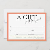 GIFT VOUCHER elegante, moderne und schicke Busines Einladung (Vorderseite)