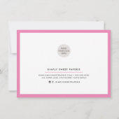GIFT VOUCHER elegantes Business-Bonbon pink Einladung (Rückseite)