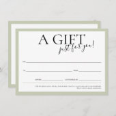 GIFT VOUCHER elegantes Logo elegant Business-schla Einladung (Vorne/Hinten)
