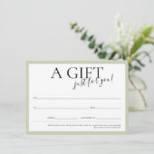 GIFT VOUCHER elegantes Logo elegant Business-schla Einladung (Stehend Vorderseite)