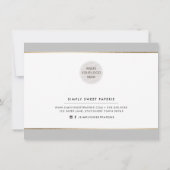 GIFT VOUCHER Moderne, elegante und neutrale Graust Einladung (Rückseite)