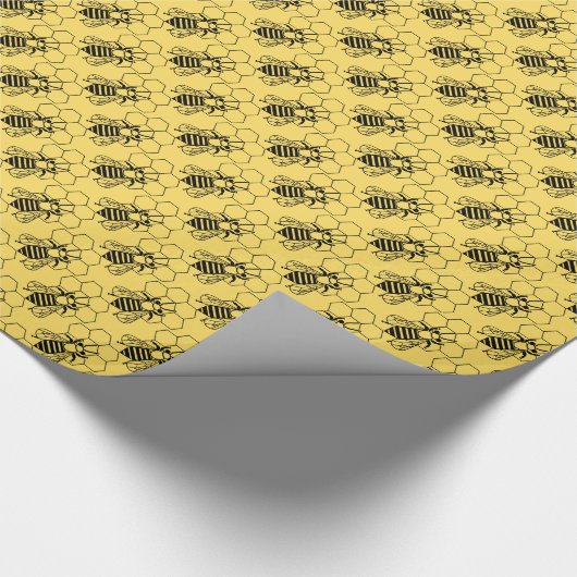 Gift Wrap - Biene auf Honeycomb Geschenkpapier (Ecke)