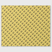 Gift Wrap - Biene auf Honeycomb Geschenkpapier (Flach)