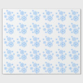Gift Wrap - Blaue Schneeflocken Geschenkpapier (Flach)