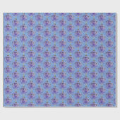 Gift Wrap - Blue Tree Ornament Geschenkpapier (Flach)