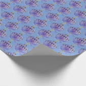 Gift Wrap - Blue Tree Ornament Geschenkpapier (Ecke)