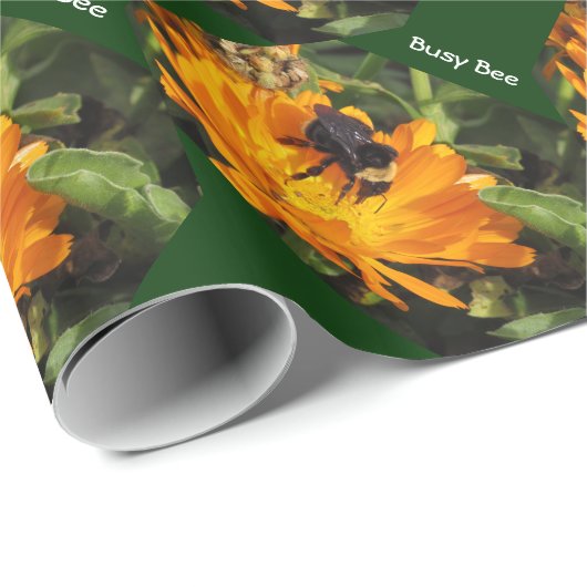 Gift Wrap - Calendula und Biene Geschenkpapier (Rolleneckpunkt)