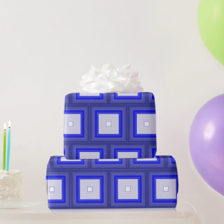 Gift wrap - Concentric Squares in Blue Tones Geschenkpapier
