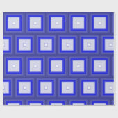 Gift wrap - Concentric Squares in Blue Tones Geschenkpapier (Flach)
