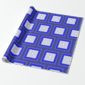 Gift wrap - Concentric Squares in Blue Tones Geschenkpapier (Ungerollt)