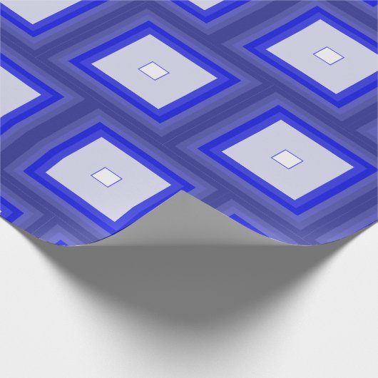 Gift wrap - Concentric Squares in Blue Tones Geschenkpapier (Ecke)