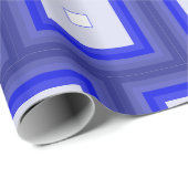 Gift wrap - Concentric Squares in Blue Tones Geschenkpapier (Rolleneckpunkt)