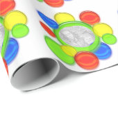 Gift Wrap - Farbige Blasen mit Pphoto Geschenkpapier (Rolleneckpunkt)