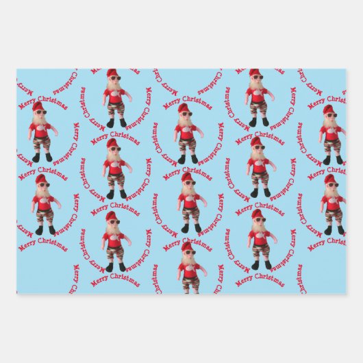 Gift Wrap - Frohe Weihnachten, Hirsch und Baum Geschenkpapier Set (Vorderseite 2)