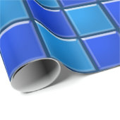 Gift Wrap - Glasfliesen in blau Geschenkpapier (Rolleneckpunkt)