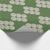 Gift Wrap - Green Spiral on White Circle Geschenkpapier (Ecke)