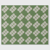 Gift Wrap - Green Spiral on White Circle Geschenkpapier (Flach)