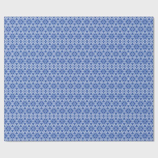 Gift Wrap - Hexagon und Bars in Blau Geschenkpapier (Flach)