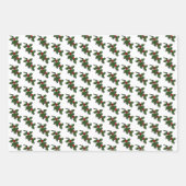 Gift Wrap - Holly-Blätter und Berries Geschenkpapier Set (Vorderseite)