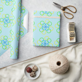 Gift Wrap - Intersecting Rings (blau) Geschenkpapier