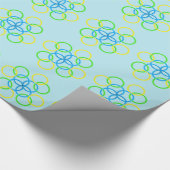 Gift Wrap - Intersecting Rings (blau) Geschenkpapier (Ecke)