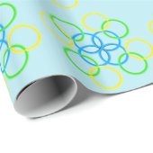 Gift Wrap - Intersecting Rings (blau) Geschenkpapier (Rolleneckpunkt)