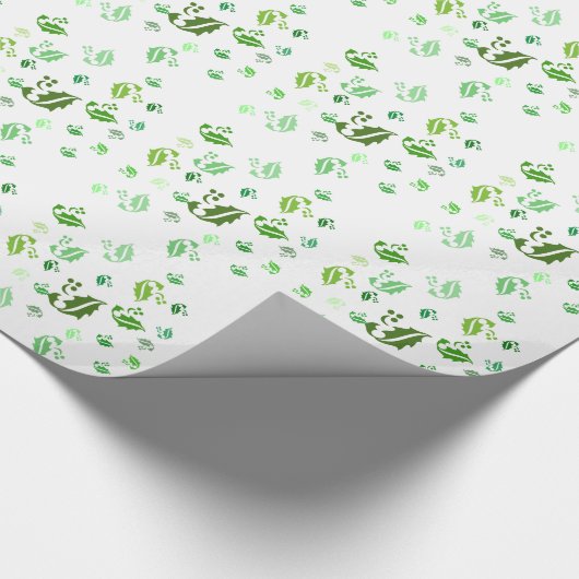 Gift Wrap - Jumbled Holly-Blätter Geschenkpapier (Ecke)