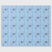 Gift Wrap - Jumbled Letters in Blue Geschenkpapier (Flach)