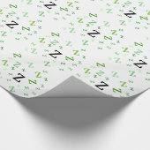 Gift Wrap - Jumbled Letters in Green Geschenkpapier (Ecke)