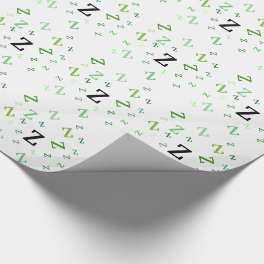 Gift Wrap - Jumbled Letters in Green Geschenkpapier (Ecke)