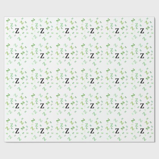 Gift Wrap - Jumbled Letters in Green Geschenkpapier (Flach)
