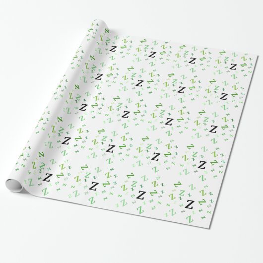 Gift Wrap - Jumbled Letters in Green Geschenkpapier (Ungerollt)