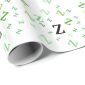 Gift Wrap - Jumbled Letters in Green Geschenkpapier (Rolleneckpunkt)