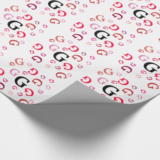 Gift Wrap - Jumbled Letters in Reds Geschenkpapier (Ecke)