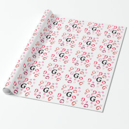 Gift Wrap - Jumbled Letters in Reds Geschenkpapier