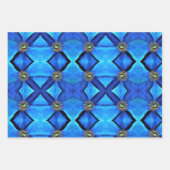 Gift Wrap Paper Blue Poppy Geschenkpapier Set (Vorderseite)