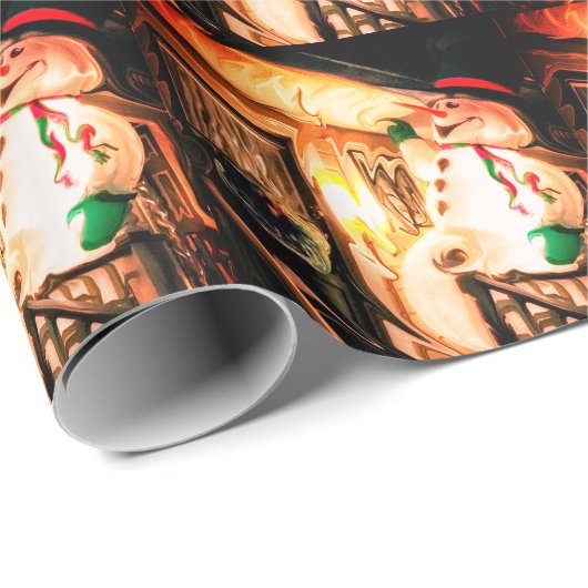 Gift Wrap Paper Frosty the Snowman Design Geschenkpapier (Rolleneckpunkt)